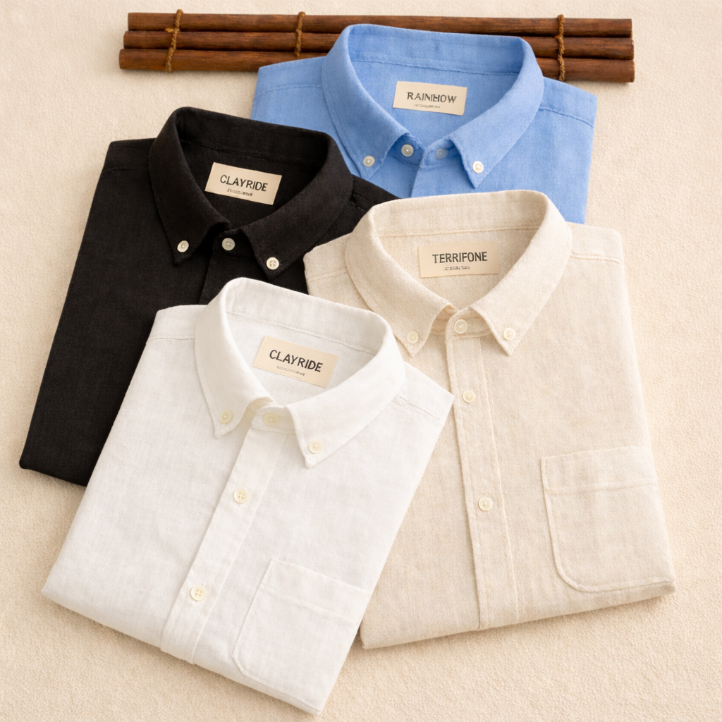 Men's Premium Line Linen Shirts (Pack Of 4)